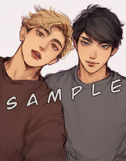 half body/colored sketch